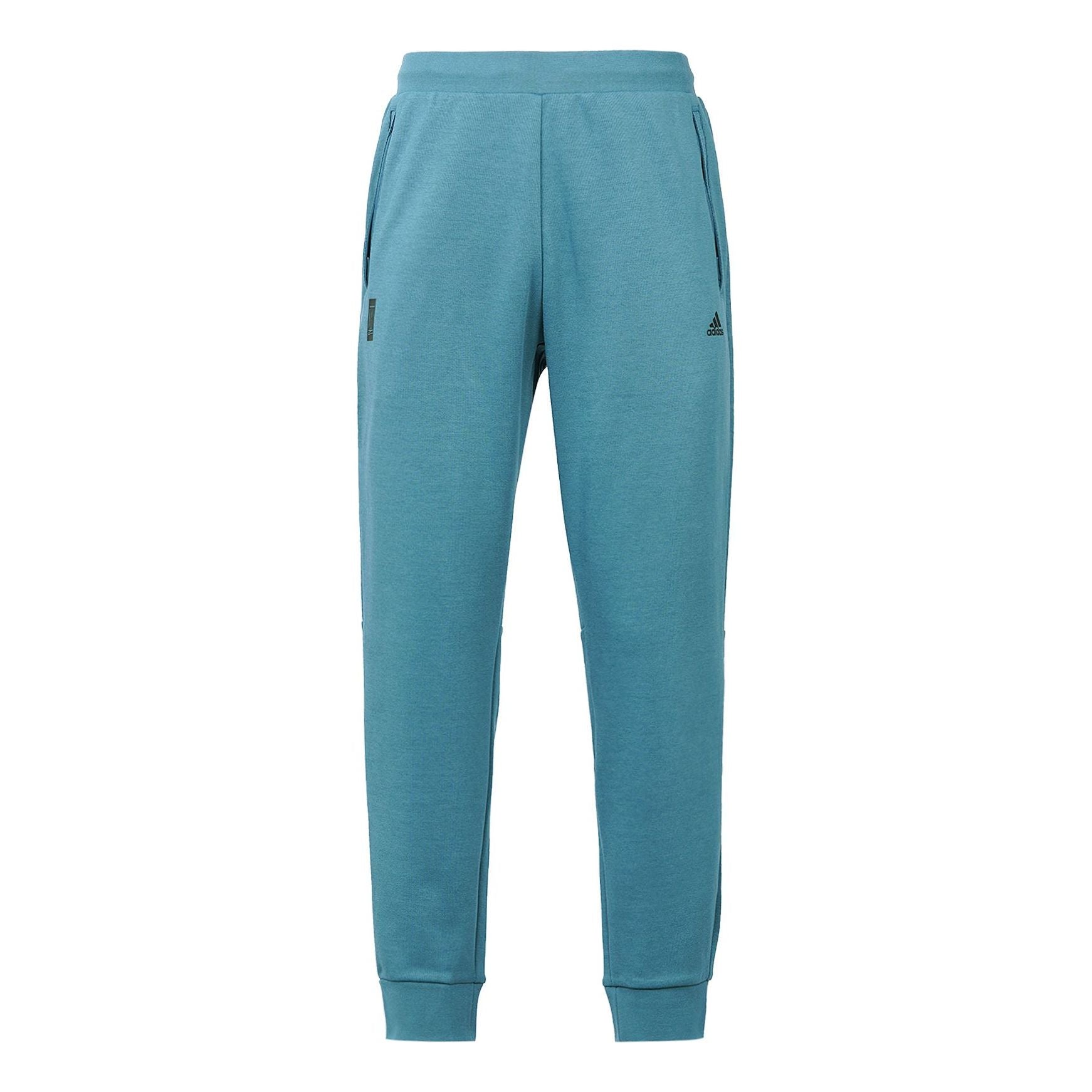 Men's adidas Wj Kn Reg Pnt Martial Arts Series Solid Color Running Sports Bundle Feet Long Pants/Trousers Blue H39292