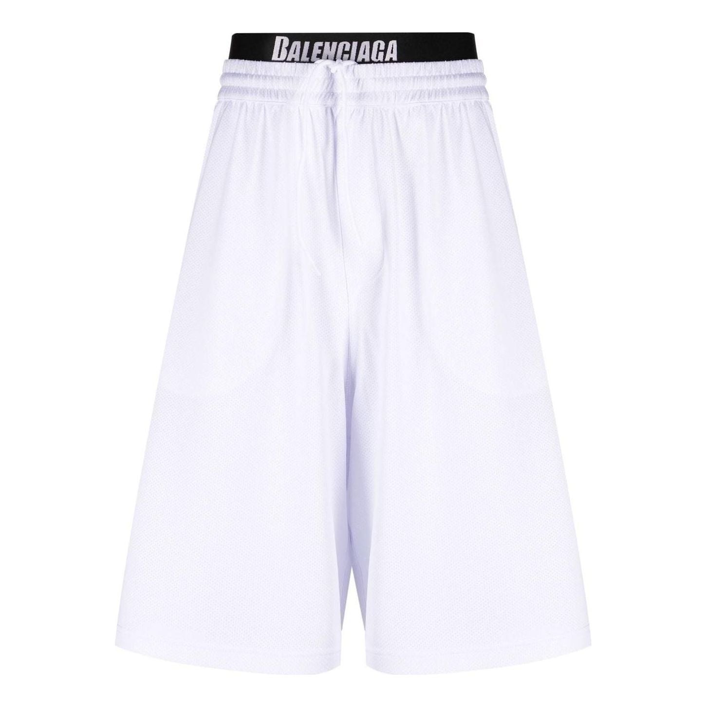 Balenciaga Technical-Mesh Jersey Swim Shorts 'White' 6983174C0B49000
