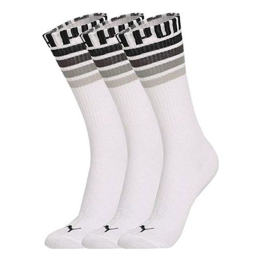 PUMA 3 Pack Seasonal Crew Socks 'White Black' 935100-01