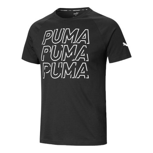 PUMA Modern Casual Printing Short Sleeve Black 582824-01