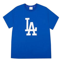 MLB NY/LA Los Angeles Dodgers Basic Big Logo Printing Sports Round Neck Short Sleeve Unisex Blue 31TS09031-07U
