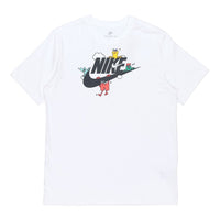 Nike Graffiti Logo Printing Round Neck Short Sleeve White DJ6295-100