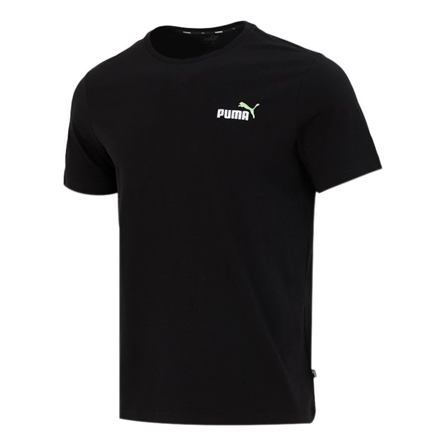 PUMA Sports Training Breathable Round Neck Short Sleeve Black 589015-51