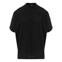 Balenciaga Mesh Crewneck Oversized T-shirt 'Black' 694576TMVD41000