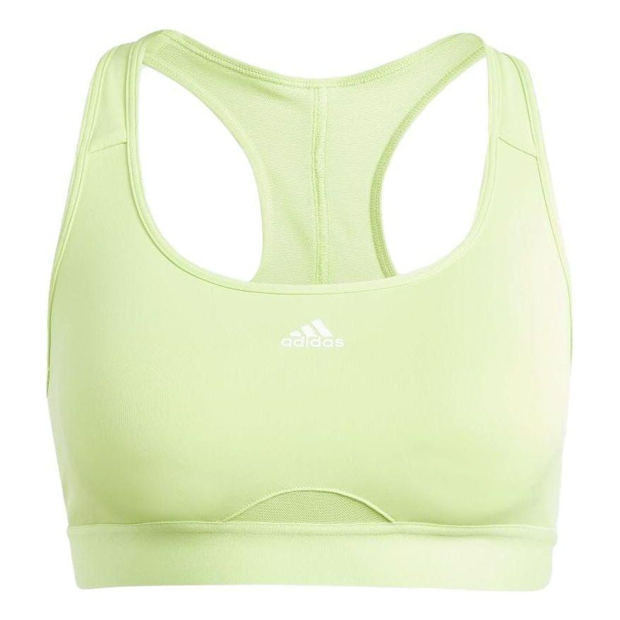 (WMNS) adidas Powerreact Training Medium-Support Bra 'Green' IK0165