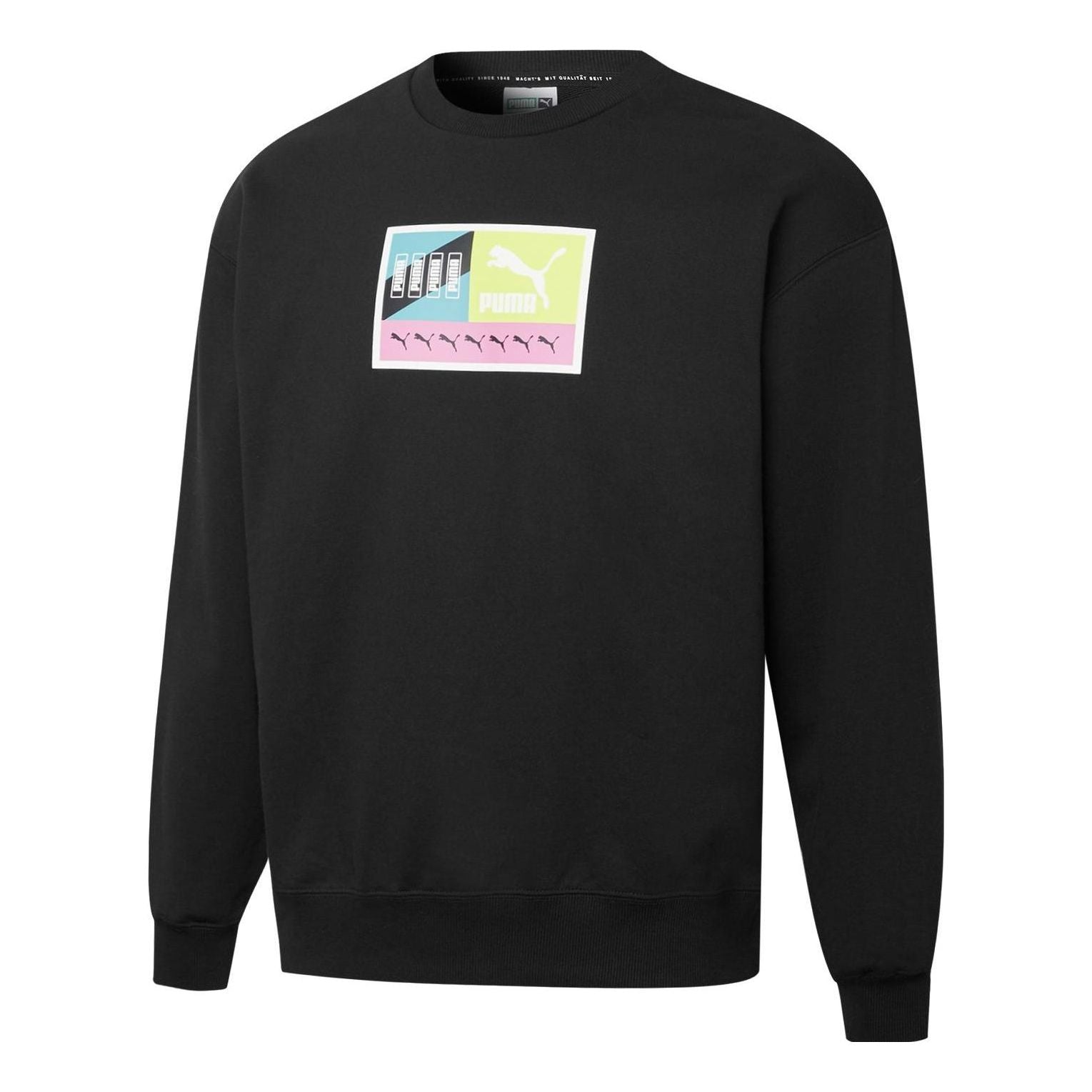 PUMA Brand Love Multiplacement Crew Sweatshirt 'Black' 535326-01