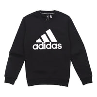 adidas Fleece Lined Stay Warm Athleisure Casual Sports Pullover Round Neck Black EB5265