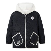 (PS) Converse Color-blocked Detachable Hood Short Cotton Jacket Asia Sizing 'Black White' CV2342150PS-004