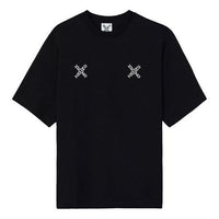 Men's KENZO SS21 Logo Printing Short Sleeve Black FA65TS0504SK-99