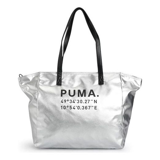 (WMNS) PUMA Prime Large X-mas Shopper Bag 'Sliver Black' 076596-02
