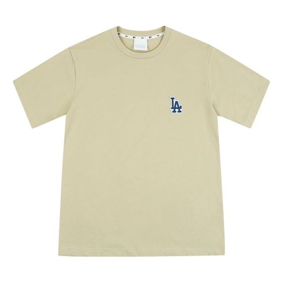 MLB LA Dodgers Los Angeles Dodgers Basic Round Neck Short Sleeve Unisex Beige 31TS05031-07B