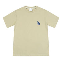 MLB LA Dodgers Los Angeles Dodgers Basic Round Neck Short Sleeve Unisex Beige 31TS05031-07B