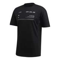 adidas Outdoor Sports Printing Round Neck Short Sleeve Black FI2422