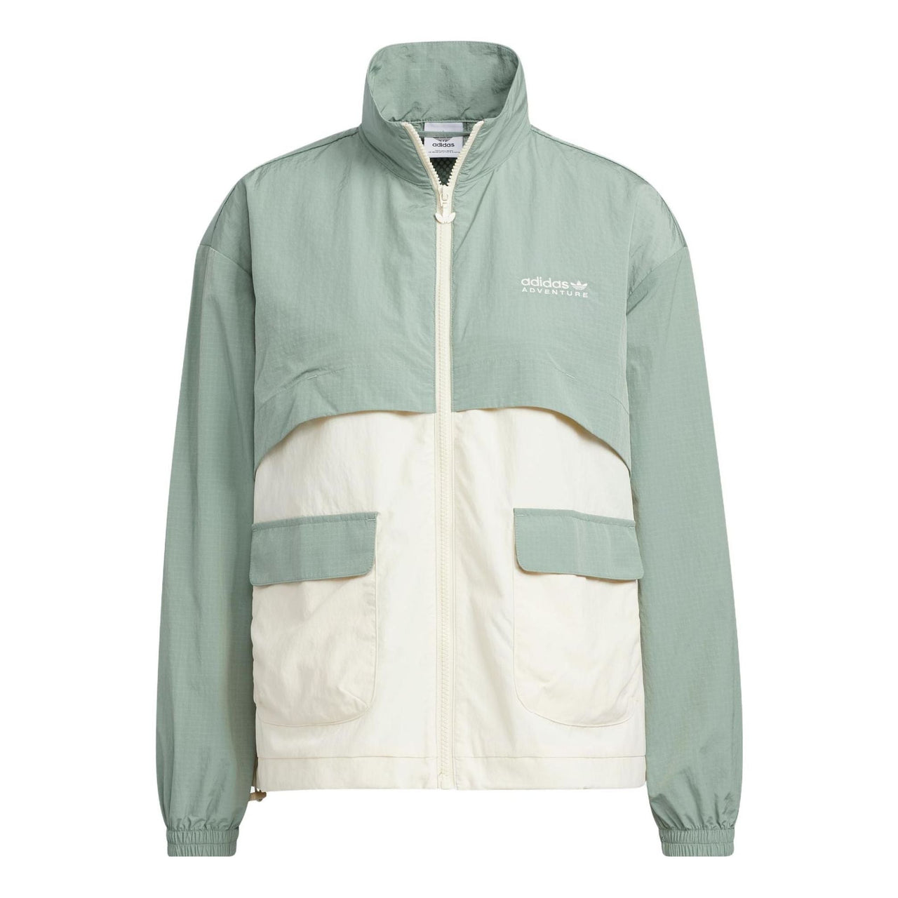 (WMNS) adidas Outdoor Windbreaker Asia Sizing 'White Green' IK8618