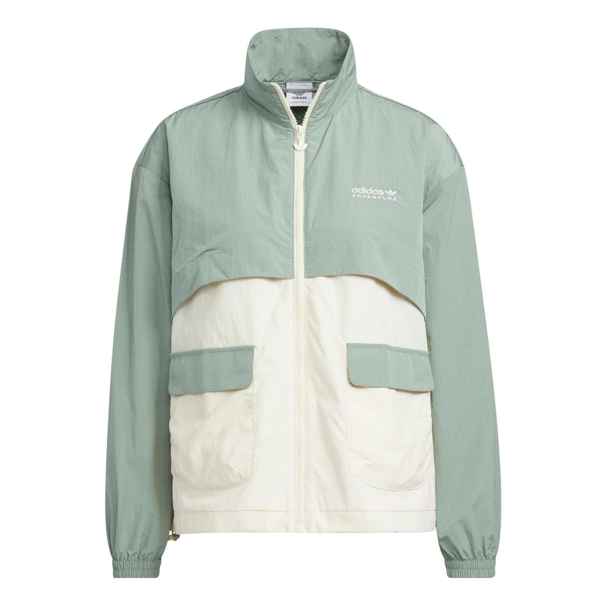 (WMNS) adidas Outdoor Windbreaker Asia Sizing 'White Green' IK8618