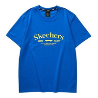 Skechers Letter Printed Tee 'Blue Yellow' L223M027-000M