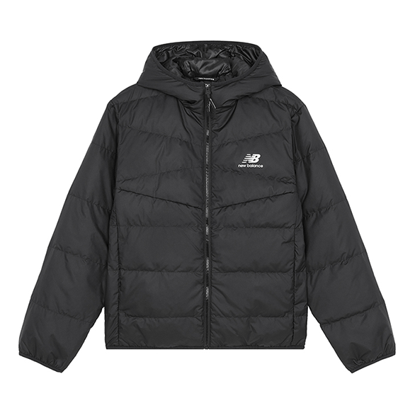 New Balance Logo Casual Down Jacket Asia Sizing 'Black' AMJ13338-BK
