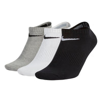 Nike Logo Pattern Casual Sports Socks 3 Pairs Gray / White / Black SX4705-901