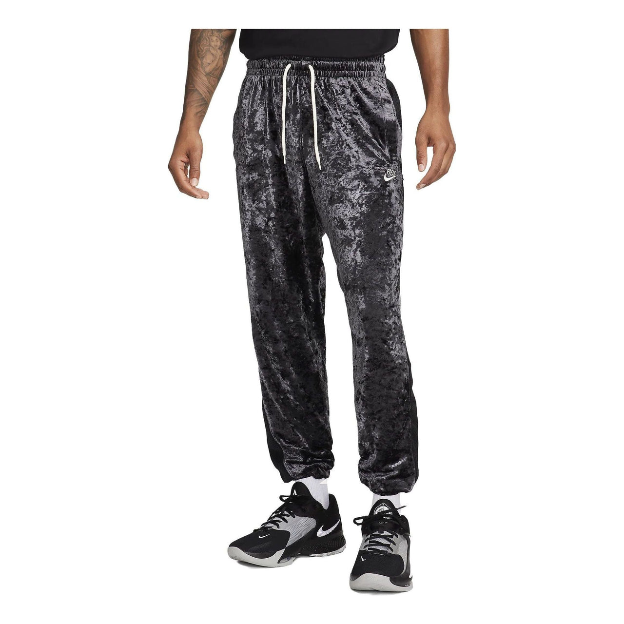 Nike Giannis Velour Pants 'Black Pale Ivory' FJ9550-010
