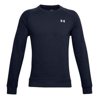 Men's Under Armour Rival Cotton Training Sports Round Neck Navy Blue 1357104-410