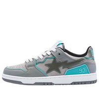 A BATHING APE SK8 Sta Leather Low 'Grey' 1I70-191-011-GREY