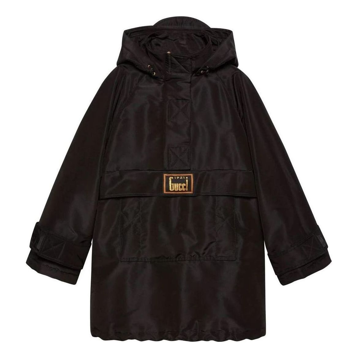 (WMNS) Gucci Silk Hooded Anorak Jacket 'Black' 669869-ZAIBR-1000