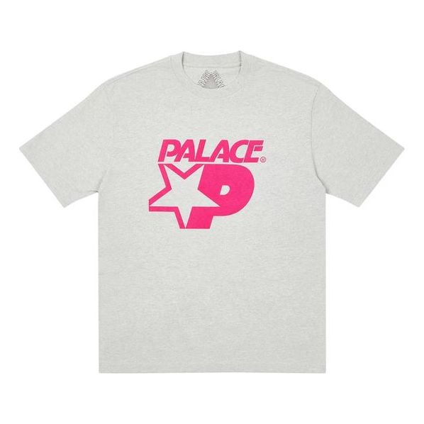 PALACE Logo Printing Pullover Short Sleeve Unisex Gray P20TS009
