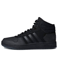 adidas Hoops 2.0 Mid Tumbled Stripes 'Triple Black' B44621