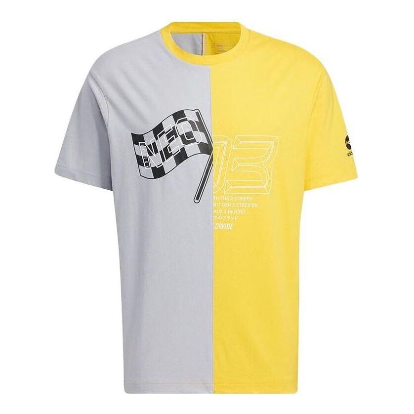 adidas Neo VBE 4 T-Shirts 'Yellow Grey' HN4746