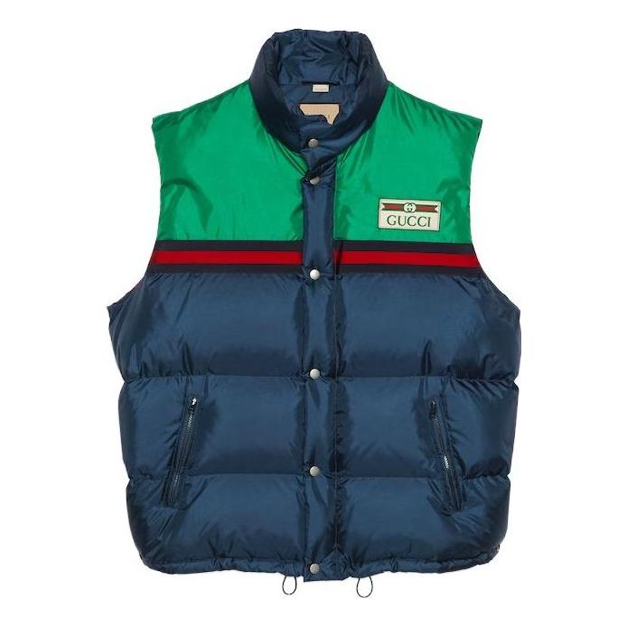 Gucci Nylon Satin Padded Vest 'Dark Blue' 698713-Z8BN7-4697