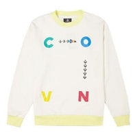 Converse Sports Contrast Letter Print Crew Neck Sweatshirt Asia Sizing 'White' 10022414-A02