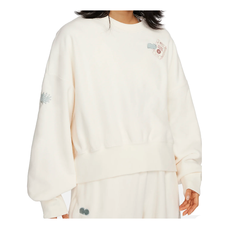 (WMNS) Nike Naomi Osaka Phoenix Fleece Over-Oversized Crew-Neck Sweatshirt 'Pale Ivory' FD5504-110