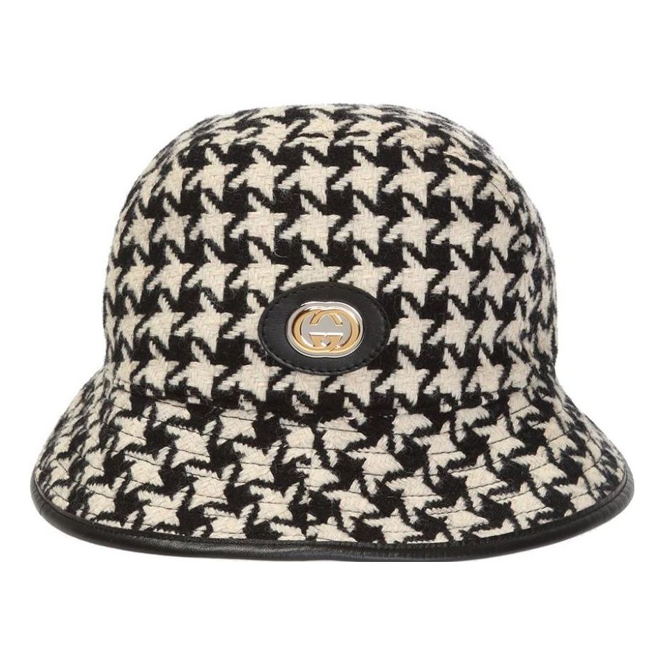 Gucci Houndstooth Fedora Hat 'Black' 577731-3HI48-9060
