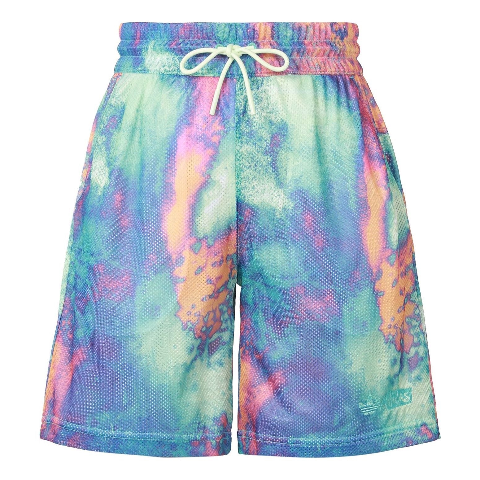adidas originals Tie Dye Logo Lacing Casual Sports Shorts Multi-Color HT1653