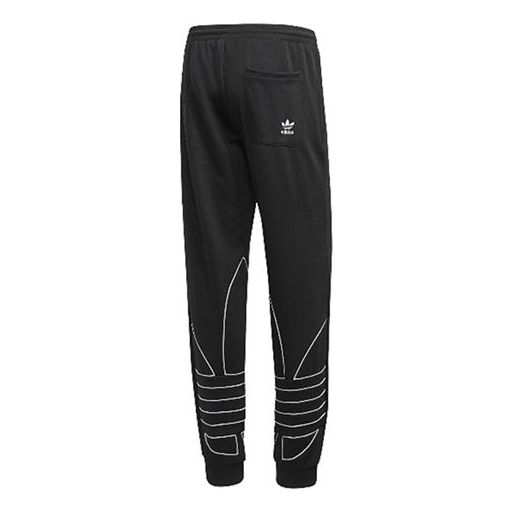 adidas originals Men's Big Trefoil Outline Track Pants Black GE0851