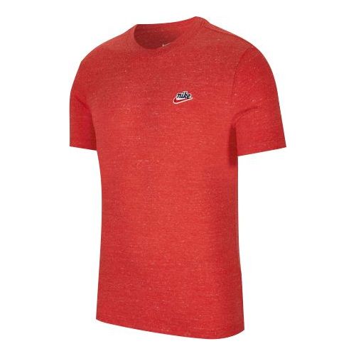 Nike Sportswear Heritage Small Logo Solid Color Short Sleeve Red CK2384-631