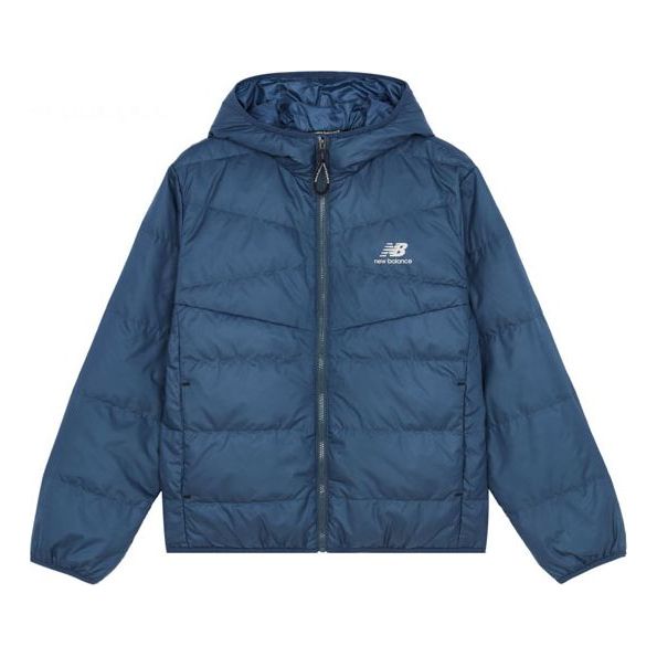 New Balance Logo Casual Down Jacket Asia Sizing 'Blue' AMJ13338-AT