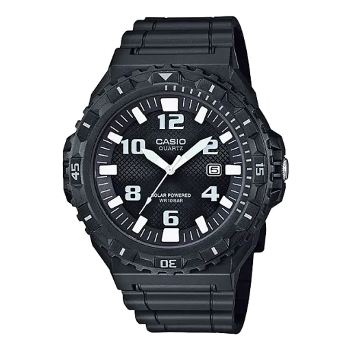 Men's CASIO Quartz Movement Stainless Steel Case Dial 100 Meter Waterproof Watch Mens Black Analog MRW-S300H-1BV