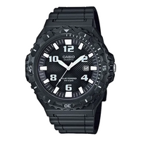 Men's CASIO Quartz Movement Stainless Steel Case Dial 100 Meter Waterproof Watch Mens Black Analog MRW-S300H-1BV