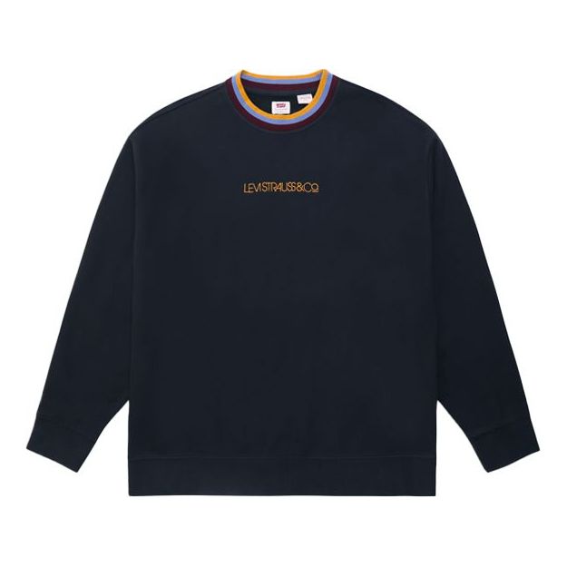 Men's Levis Alphabet Round Neck Pullover Black 54901-0000