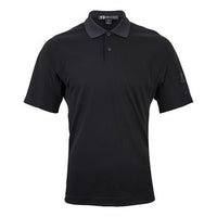 Men's Y-3 Business Pure Cotton Short Sleeve Polo Shirt Black DY7300