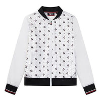 (WMNS) FILA Full Print Sports Jacket Cozy Woven Jacket Blue F11W031707F-NV