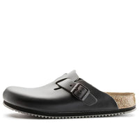 Birkenstock Boston Super Grip Leather Narrow Fit 'Black' 0060194