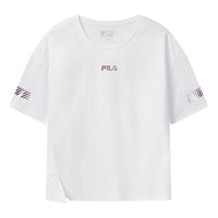 (WMNS) FILA Reflective Logo Printing Short Sleeve White F11W028101F-WT