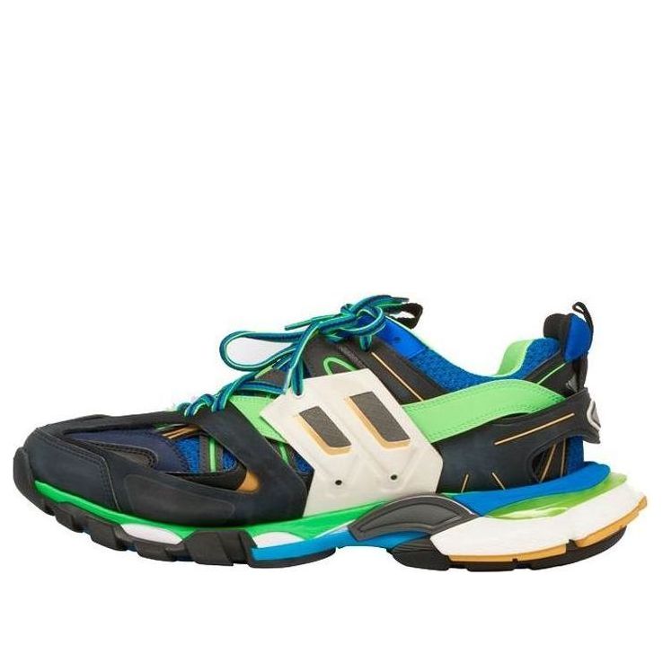 Balenciaga Track Trainers Sports Shoes Black/Green 542023W1GB31067