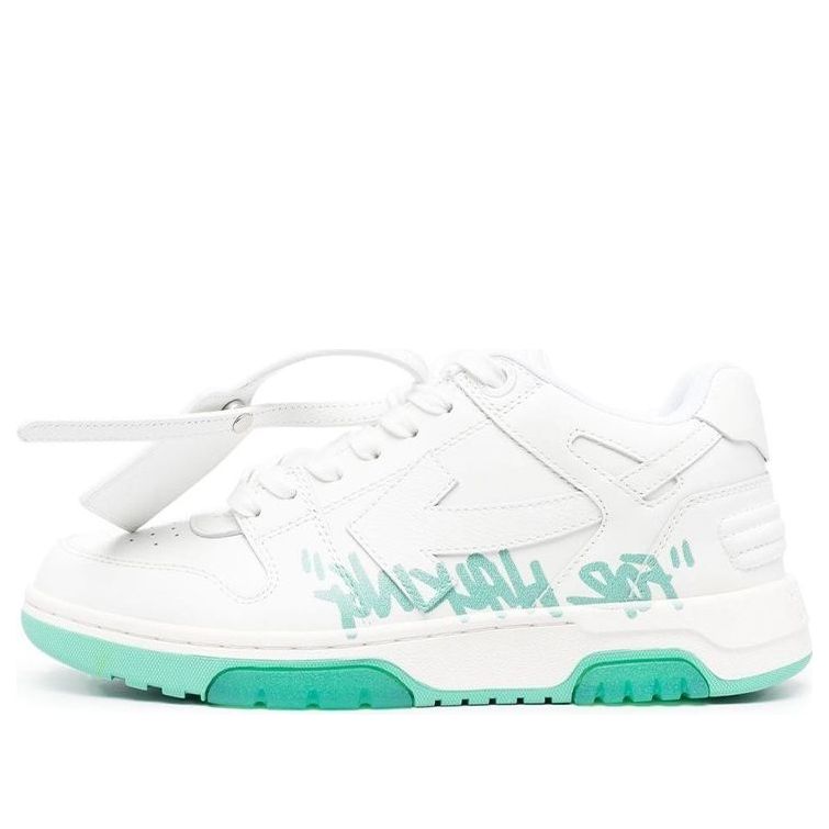 (WMNS) Off-White Out Of Office Low-Top For Walking Sneaker 'White Green' OWIA259F22LEA0020151