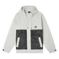 New Balance Classic Logo Print Jacket Asia Sizing 'White Grey' AMJ11332-OGR