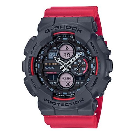 CASIO G-Shock Analog-Digital 'Red' GA-140-4APR