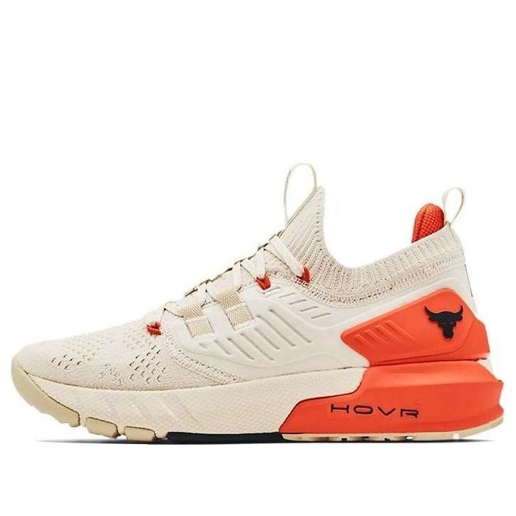 (WMNS) Under Armour Project Rock 3 'Summit White Rogue Orange' 3023005-111