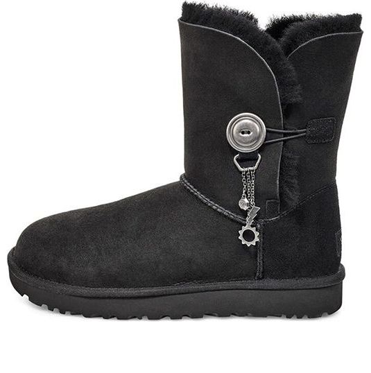 (WMNS) UGG Azalea Charm Snow Boots Black 1103129-BLK